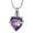 Purple Heart, variant on Heart Urn Necklace for Ashes Stainless Steel Cremation Jewelry for Ashes Rose Flower Heart Keepsake Urn Necklace