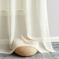thumbnail image 6 of THD Natalie Faux Linen Semi Sheer Privacy Sun Light Filtering Grommet Window Panels, Pair, 6 of 7