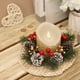 thumbnail image 4 of Corona de Navidad para puerta y ventana colgante | Guirnalda artificial de pino y bayas | Decoración festiva de entrada frontal de 18 pulgadas • Corbata duradera para colgar • Acento de temporada, 4 of 6