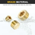 thumbnail image 4 of 12Pcs Brass Pipe Plug Fitting, 1/4" NPT Male Internal Hex Thread Socket Pipe Plug, 4 of 6
