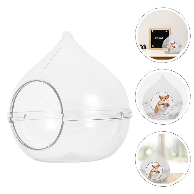 FONDOTIN 1Pcs Bac à Litière pour Hamster Apparence Transparente pour Usage Quotidien