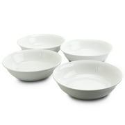 Gibson Home 4 Piece Set of 8.75 " Wide Rim Dinner and Serving Bowls in White