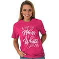 thumbnail image 3 of Hot Mess White Dress Bachelorette Women's Graphic T Shirt Tees Brisco Brands M, 3 of 6