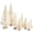 White, variant on 8 Pcs Artificial Mini Christmas Trees, Miniature Pine Trees Sisal Trees with Wood Base Tabletop Christmas Tree for Christmas Xmas Holiday New Year