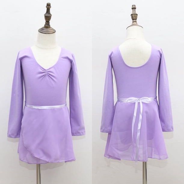 Ropa de baile para niñas, mujeres, primavera y otoño, manga larga, verano, manga corta, ropa de práctica para niñas, vestido con volantes, ballet para niñas