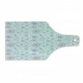 thumbnail image 1 of Winter Cutting Board, Pastel Colored Cheerful Composition Abstract Snowflakes and Curls, Decorative Tempered Glass Cutting and Serving Board, Wine Bottle Shape, Blue Green Lavender, by Ambesonne, 1 of 1