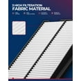 thumbnail image 3 of KAX Engine Air Filter, CA11942 Replacement for Sonata 2015 2016 2017 2018 2019, Optima 2.0L 2.4L 2016 2017 2018 2019 2020, Advanced Air Filter Media, Increased Acceleration, 3 of 3