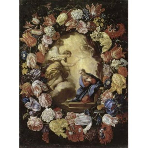 Posterazzi SAL261844 l'Annonce Carlo Maratti 1625-1713 Huile Italienne sur Toile Ciurlionis Musée D Art D État Lithuania Affiche - 18 x 24 Po.
