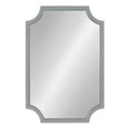 thumbnail image 1 of Kate and Laurel Hogan Wood Framed Mirror with Scallop Corners, 24x36 Inches, Gray, 1 of 2