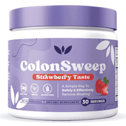 ColonSweep Psyllium Husk Powder with Probiotics | Vegan Fiber Supplement for Digestive Health & Occasional Constipation Relief | Berry Flavor | Gluten-Free | 30 Servings | Made in USA