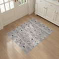 thumbnail image 2 of ODIKA 3'x5' Beige Gray Geometric Pebble Design Washable Accent Rug Modern Abstract Pattern with Pewter Accents for Bedside, Nursery Room, Pet Friendly & Non-Shedding, 2 of 6