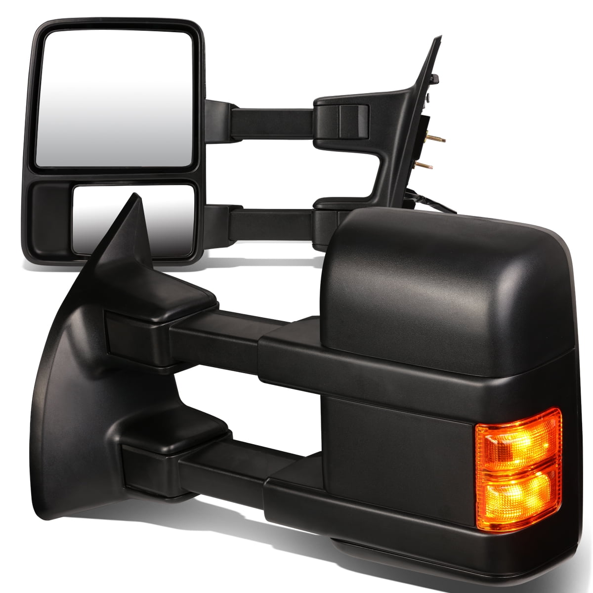DNA Motoring TWM-015-T666-BK-AM Pair of Towing Side Mirrors 