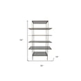 thumbnail image 4 of HomeRoots 488874 59 x 36 x 18 in. Clear & Gold Iron Five Tier Etagere Bookcase, 4 of 5