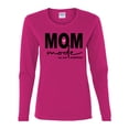 thumbnail image 2 of Wild Bobby, Mom Mode All Day Everyday Mother's Day Womens Graphic Long Sleeve Tee, Fuschia, X-Large, 2 of 6