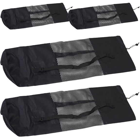 OULII 4Pcs Outdoor Sports Yoga Mat Carrier Bags Breathable Drawstring Closure for Convenient Storage
