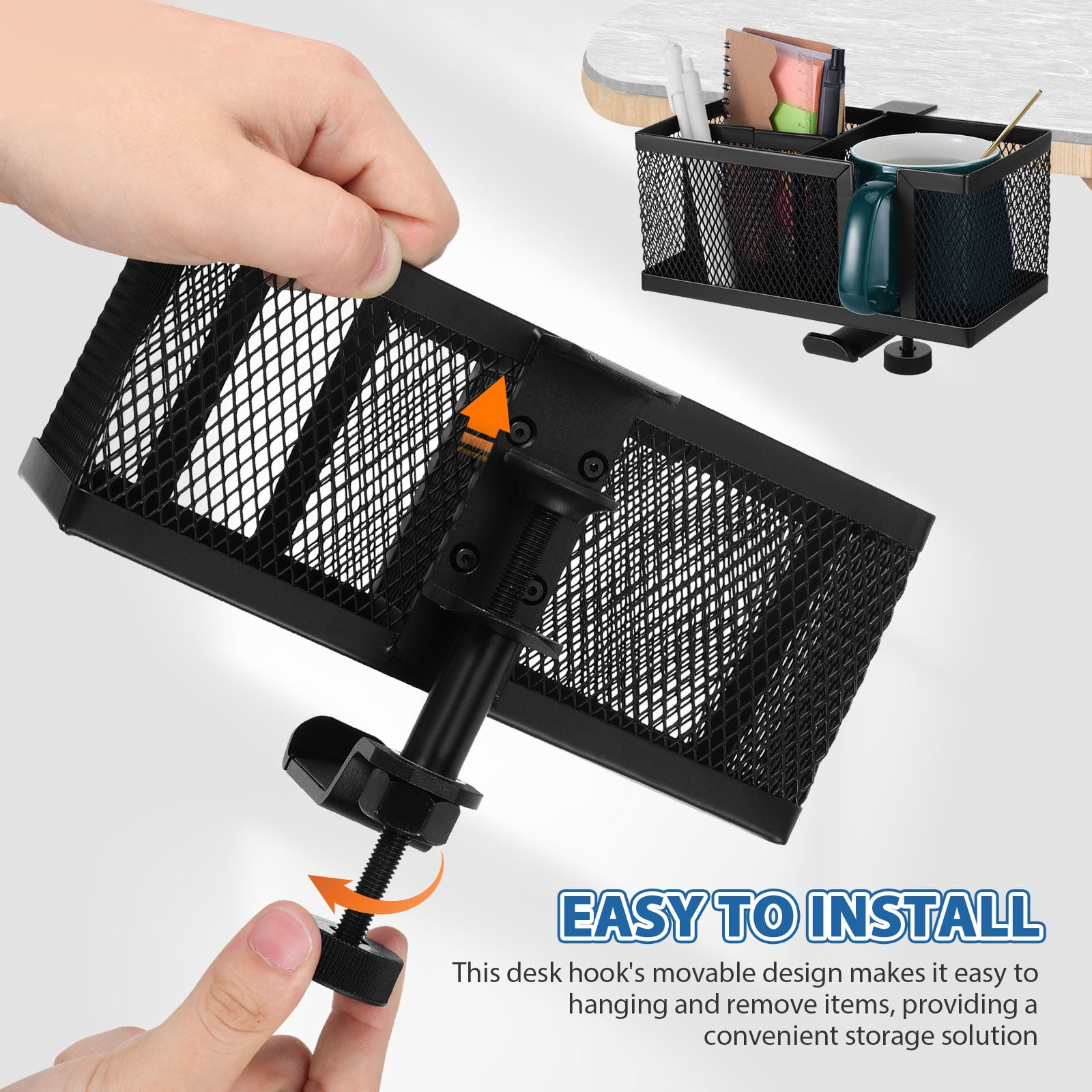 OFFIGAM Black Desktop Organizer Set for Office Accessories Storage and Efficient Workspace Organization