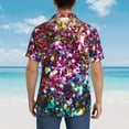 thumbnail image 4 of Rateoe Color Shiny Pattern Men’s Hawaiian Shirt – Short Sleeve Button-Down Tropical Beach Shirt, Lightweight & Breathable Casual Aloha Shirt with Pocket,X-Large, 4 of 7