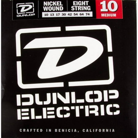 Dunlop - DEN1074 - Nickel-Plated Steel Medium Electric Guitar 8-String Set - 6 Pack - .010-.074