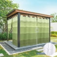 thumbnail image 6 of Outdoor Curtains for Patio Waterproof, Green Wood Grain Outdoor Privacy Panels Grommet, Ombre Rustic Retro Wooden Plank Blackout Outside Curtains for Porch/Cabana/Pergola/Gazebo 54"x95", 2 Panels, 6 of 8