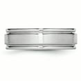 thumbnail image 3 of Cobalt Satin and Polished Ridged Edge 7mm Band Ring 13 Size, 3 of 6