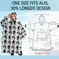 thumbnail image 4 of Oversized Wearable Blanket Hoodie,White Bigfoot and Tree Pattern Sherpa Blanket Hoodie with Super Pockets,Super Warm Fuzzy Pullover for Women & Men, 4 of 6