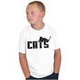 thumbnail image 1 of Cats Kittycat Feline Lovers Cool Cute Crewneck T Shirts Boy Girl Teen Brisco Brands XS, 1 of 6