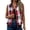 Red, variant on Plaid Vest for Women Plus Size V-Neck Sleeveless Flannel Layering Piece for Casual Fall Spring Outfits Outdoor Wear