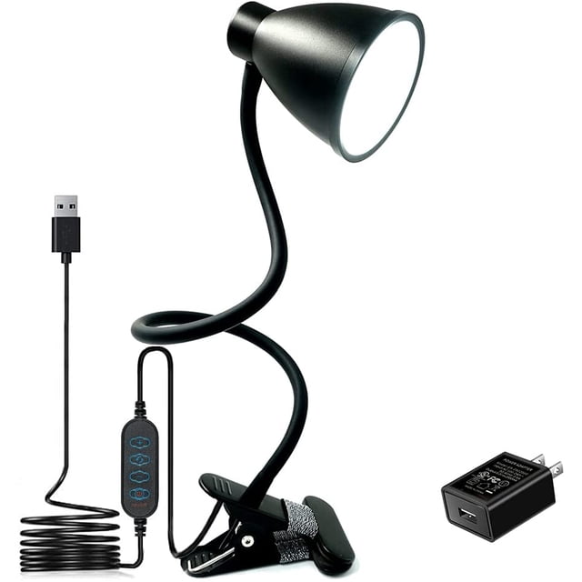 Lámpara de escritorio BOHON 3 modos de color regulador de brillo 10 niveles luz de lectura 10W 38 LEDs