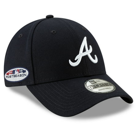 Atlanta Braves New Era 2018 Postseason Side Patch 9FORTY Adjustable Hat - Navy -