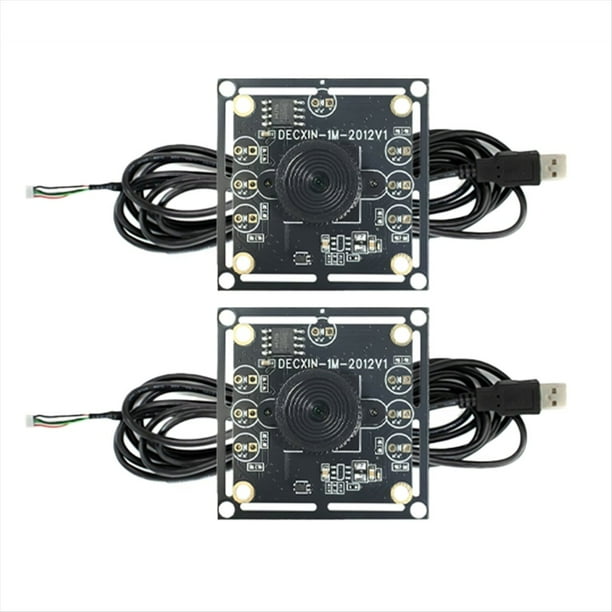 Módulo de Cámara de 2 Piezas de 100 Grados, 1 MP, OV9732, 1280 X 720, Controlador USB Gratuito, Enfoque Manual, con Cable de 1 Metro para WinXP/7/8/10