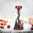 thumbnail image 5 of Eolstice European-Style Metal Candle Stand Vintage Christmas Tree Design Table Centerpiece Holiday Dining Decor Party Setting Essential Festive Atmosphere Creator, 5 of 5