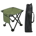 thumbnail image 4 of Taburete plegable portátil para acampar, mini silla plegable, resistente, con bolsillo lateral y reposapiés para parques, viajes, patios y caminatas, 4 of 8