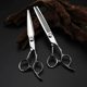 thumbnail image 2 of Kit de tijeras profesionales para cortar el cabello de 7 pulgadas, juego de tijeras de barbero de acero 440C con cuchillas de precisión., 2 of 5