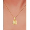 thumbnail image 3 of Collar con dije de oro laminado letra brillos M, 3 of 4
