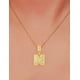 thumbnail image 3 of Collar con dije de oro laminado letra brillos M, 3 of 4