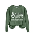 thumbnail image 4 of Salem Broom Sweatshirt for Women, Funny Fall Halloween Sweatshirts, Salem Broom Graphic Pullover Long Sleeve Vintage Shirts Fall Outfits Daily Wear Holiday Loungewear, Army Green L, 4 of 4