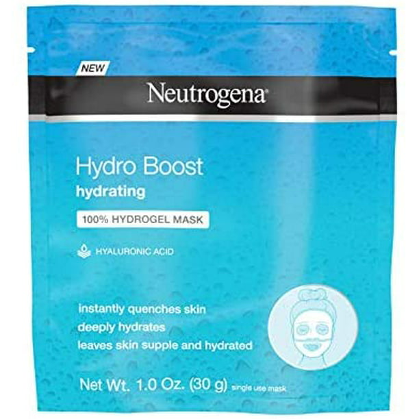 Neutrogena Hydro Boost Moisturizing & Hydrating 100% Hydrogel Sheet Face Mask for Dry Skin with Hyaluronic Acid, Gentle Count Walmart.com