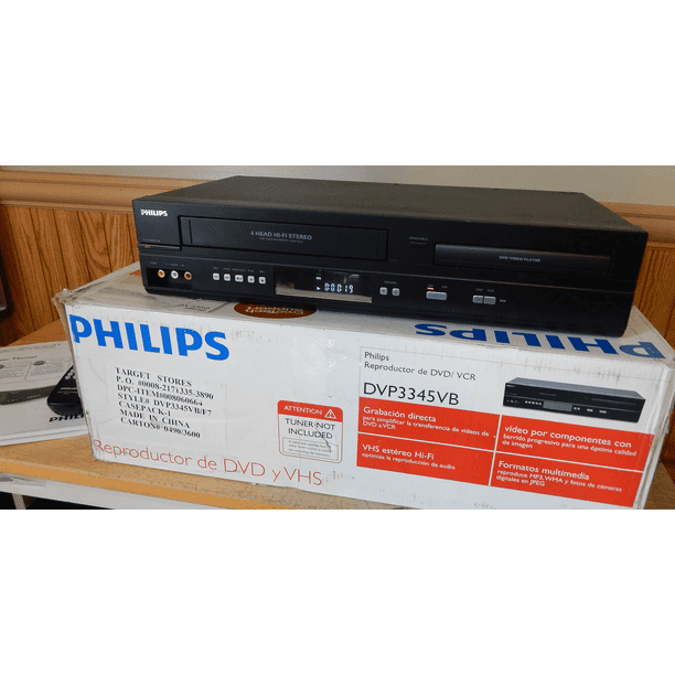 Buurt aardolie Een hekel hebben aan Philips DVP3345VB DVD/VCR Combo (NEW) Factory Sealed Box - Walmart.com
