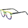 thumbnail image 4 of HEPIDEM Multicolor Acetate Glasses Frame Women,Round Vintage Retro Optical Eyeglasses (9342 Purple C2), 4 of 8