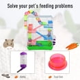 5 Tiers Hamster Cage Portable Animal Travel Carrier w/ Exercise Wheels ...