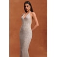 thumbnail image 3 of Vestido largo bellabarnetten Ibbie Halter sin mangas con cuello en V, 3 of 6