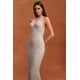 thumbnail image 3 of Vestido largo bellabarnetten Ibbie Halter sin mangas con cuello en V, 3 of 6