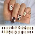 thumbnail image 4 of 24 Piece Striped Acrylic On Nail Set With Glue Kit For Women And Girls Complete Nail Design Including, 4 of 7