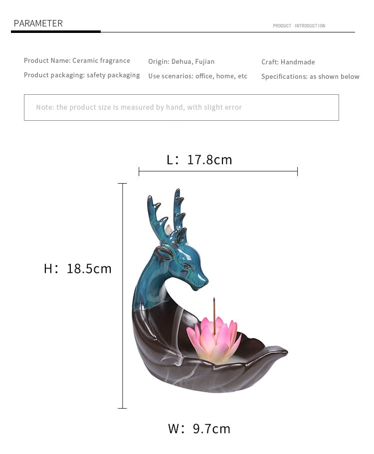 Mascot Desktop Decoration Ceramic Flower Incense Sticks Holder Incense Cone Burner