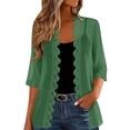 thumbnail image 3 of Jsaierl Women Vintage Lace Trim Chiffon Cardigan, Open Front Scallop Edge Sheer Kimono, Delicate Lightweight Cover Up for Party Bridal Beach Resort Wear, 3 of 10