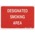 thumbnail image 2 of BRADY 46990 Smoking Area Sign, 10 x 14In, WHT/R, ENG, 2 of 2