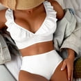 thumbnail image 4 of Afdoent Women's Bikini Sets Women High Waisted Bikini Push Up Two Piece Swimsuits Vintage Retro Ruched High Waist Print Bikini Set Beachwear, 4 of 8