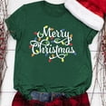thumbnail image 2 of Gibobby Camisas de Navidad para mujer Navidad Moda Casual Impresión Manga Corta Cuello Redondo Suelta Camiseta Blusa Tops(Verde,CH), 2 of 5