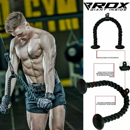 RDX Tricep Rope Multi Gym Cable Attachment Lat Pull Down Press Bar Dip