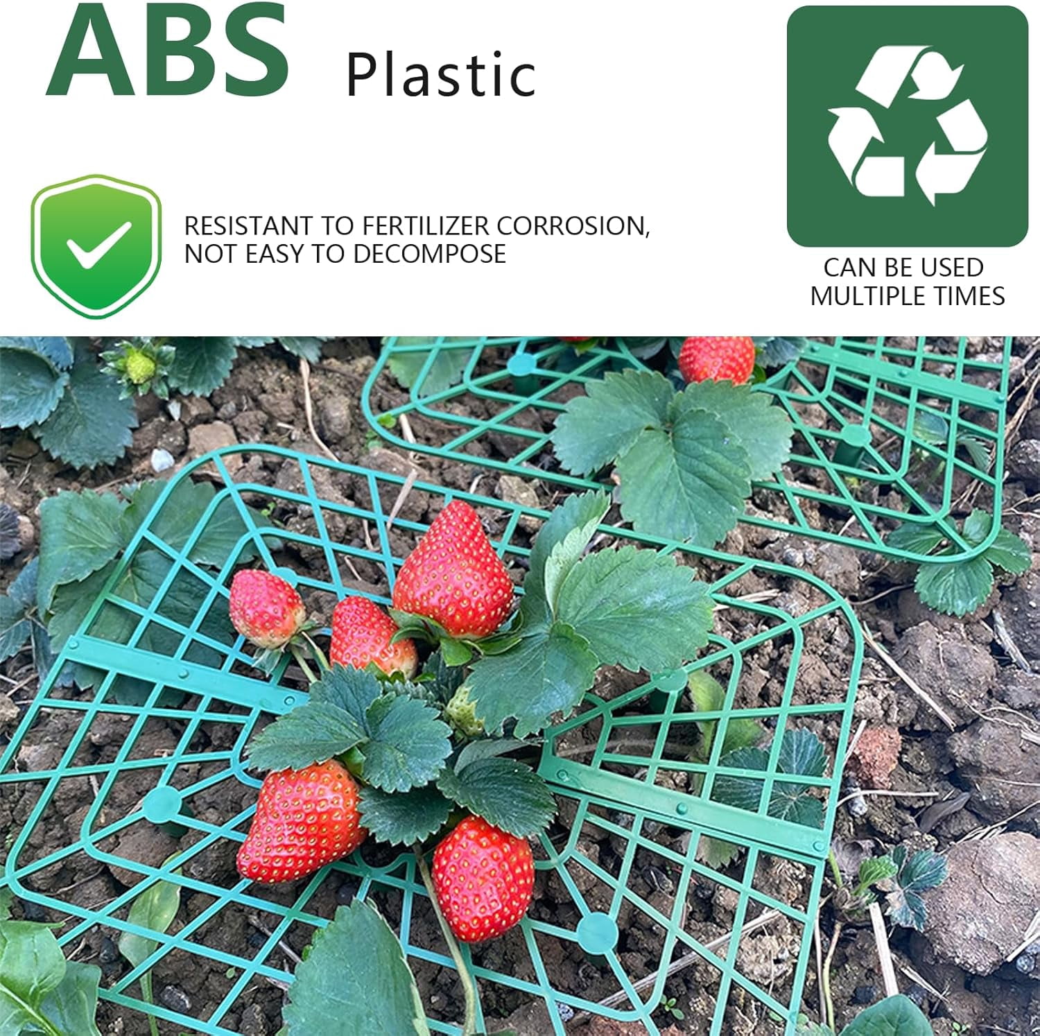 10 Pack Strawberry Supports - Strawberry Plant Support Stand Strawberry Growing Racks Protector Strawberry Growing Frame Holder Cage Helps Support and Prevent Rotting (Green)